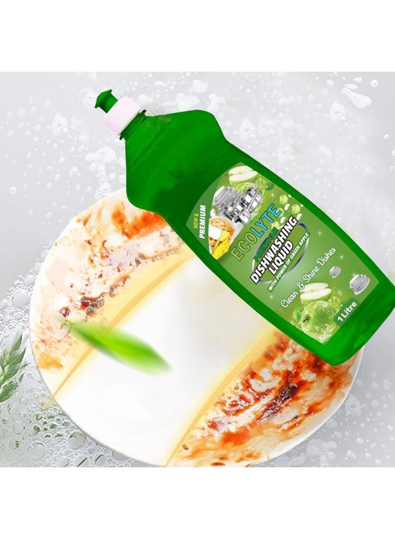 ECOLYTE+ سائل غسيل الصحون ECOLYTE+ الفاخر - تفاح أخضر - Image 5